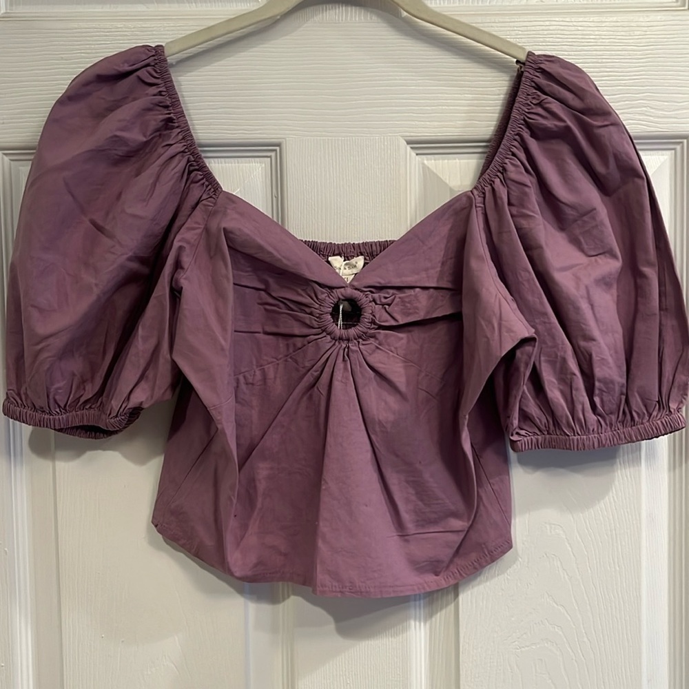 Sim & Sam brand size XL pullover crop length blouse- NWT